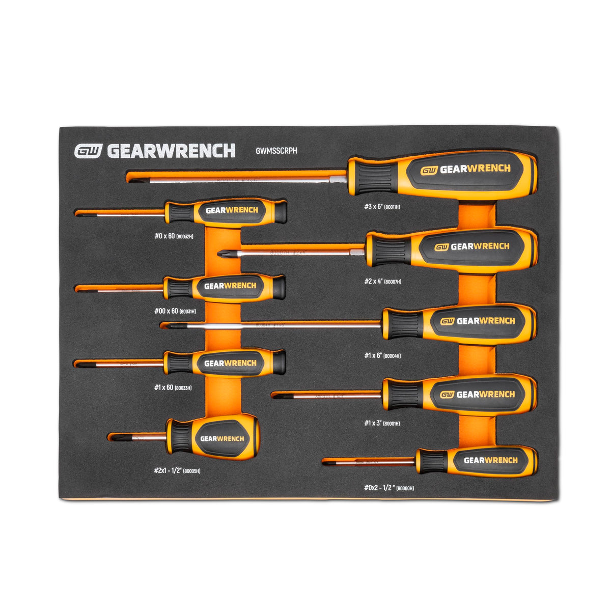 GEARWRENCH 십자 드라이버 세트 9피스 GWMSSCRPH 1번 사진