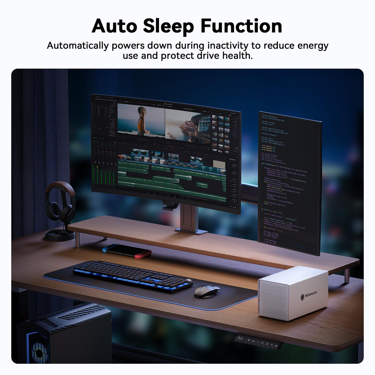 Yottamaster 5베이 USB C 알루미늄 RAID 하드 드라이브 인클로저 PS400 500C3 6번 사진