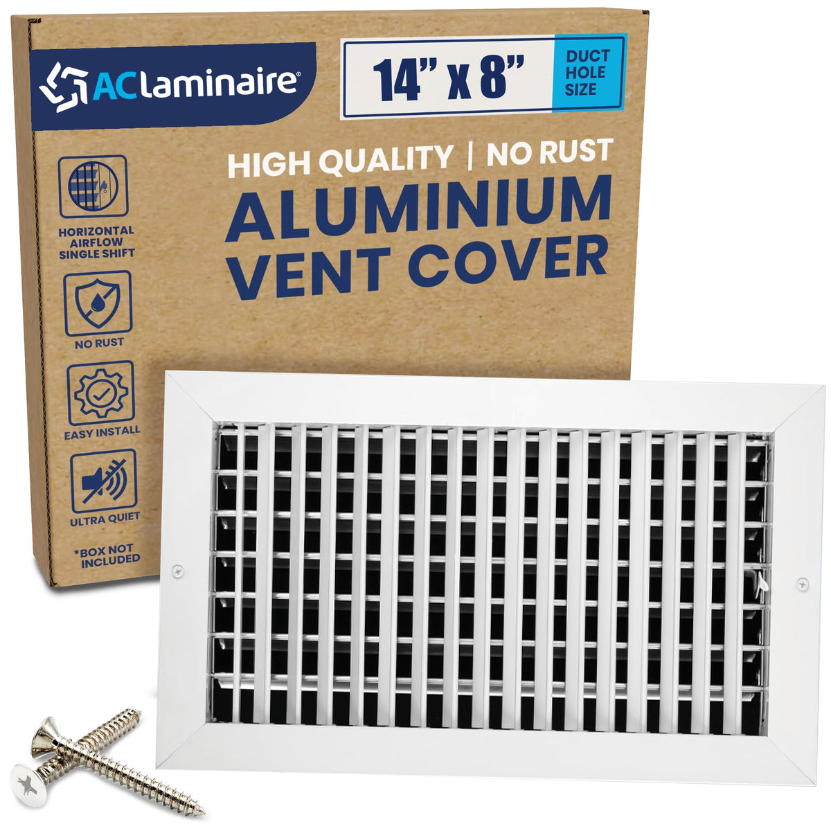 ACLAMINAIRE 알루미늄 싱글 디플렉션 조절식 에어 서플라이 레지스터 덕트 홀 장식 환기구 커버