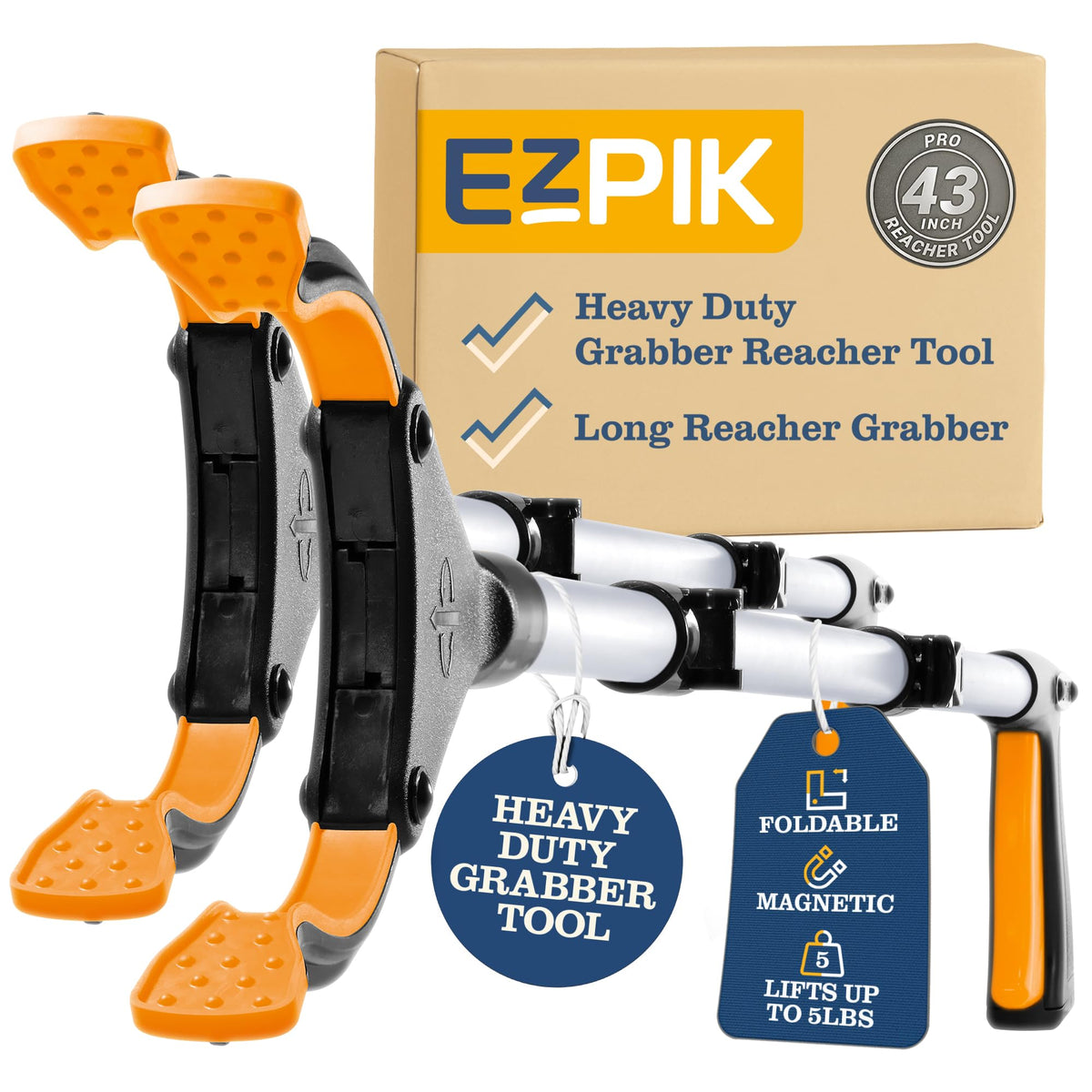 EZPIK 그래버 리처 쓰레기 집게 접이식 5lb 고정 수직 집기 18번 사진