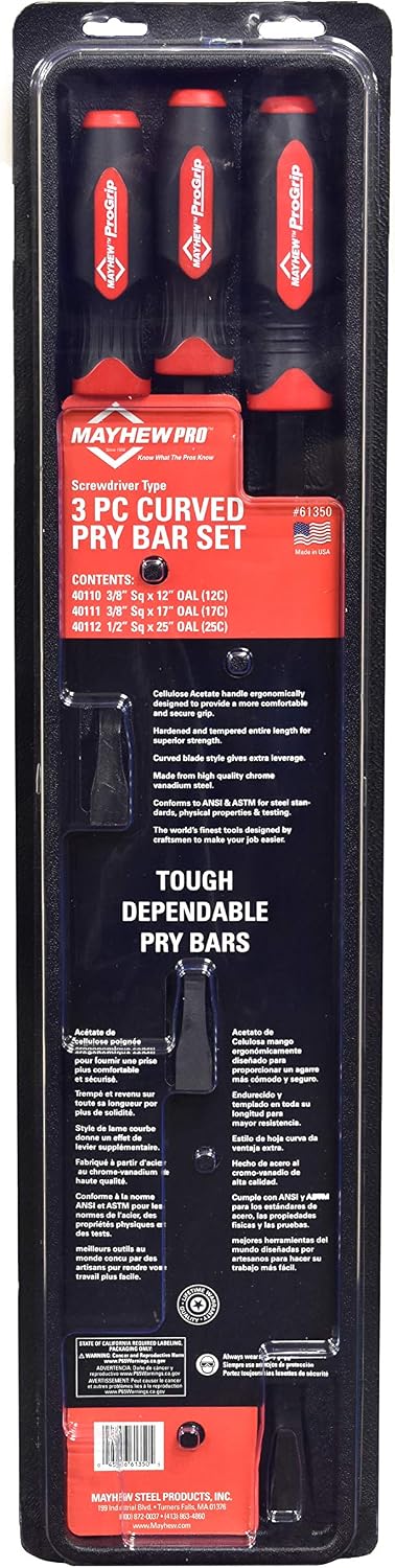 Mayhew ProGrip 곡선 빠루 3종 세트 61350 12인치 17인치 25인치 공구강 2번 사진