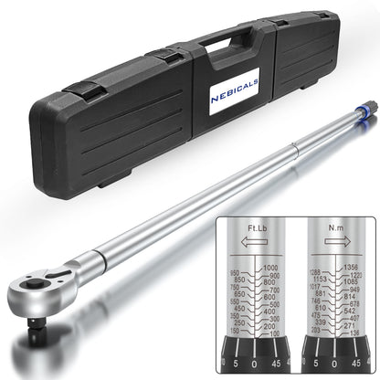 NEBICALS 토크 렌치 3/4'' 100-600 Ft Lb 크롬바나듐 듀얼 방향 헤비듀티 13번 사진