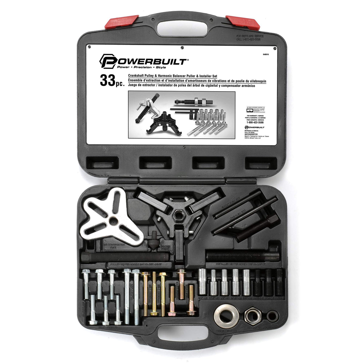 Powerbuilt 하모닉 밸런서 풀리 설치기 공구 키트 33pcs 648616 3번 사진