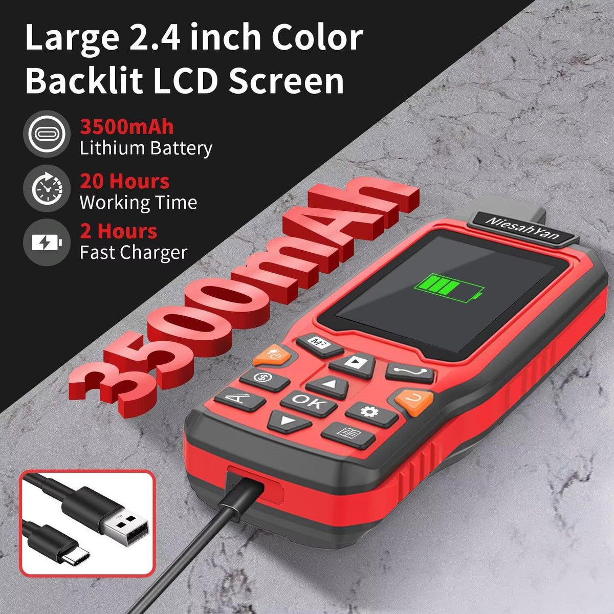 NiesahYan ZL180 휴대용 GPS 측량기 고정밀 면적 거리 측정 4in1 7번 사진