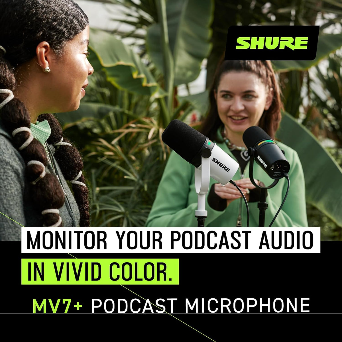 Shure 마이크 MV7+ USB-C XLR 팟캐스트 다이나믹 마이크 스탠드 포함 블랙 4번 사진