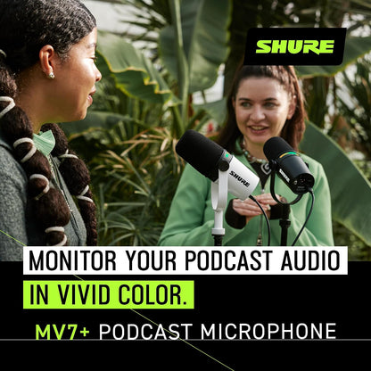 Shure 마이크 MV7+ USB-C XLR 팟캐스트 다이나믹 마이크 스탠드 포함 블랙 4번 사진
