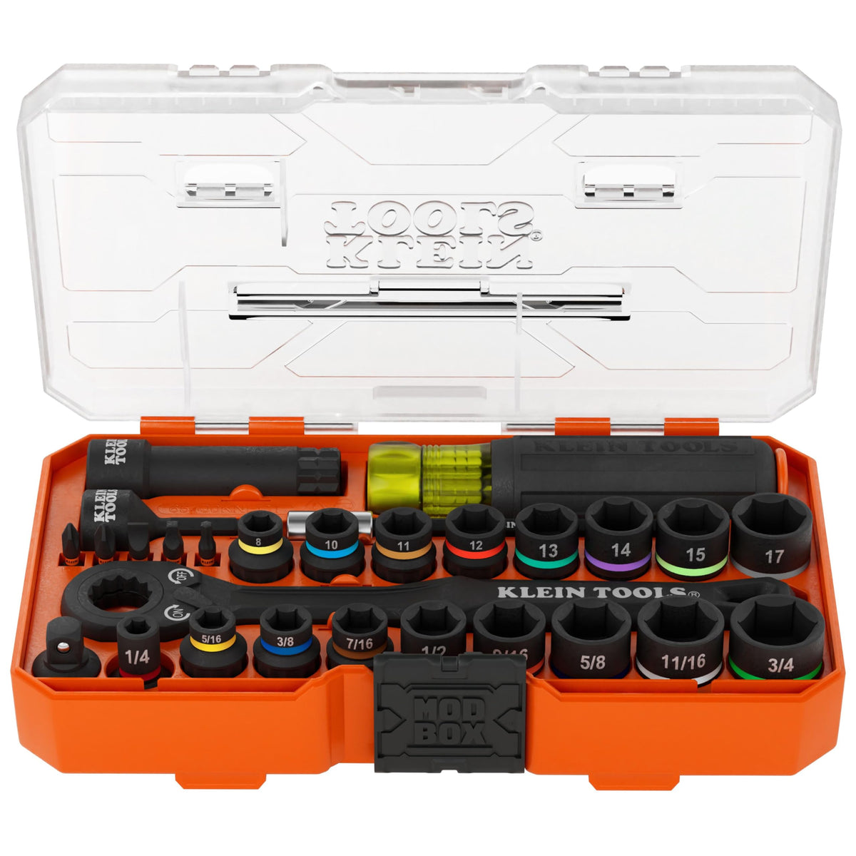 KLEIN TOOLS KNECT 임팩트 패스스루 소켓 세트 32피스 MODbox 케이스 11번 사진
