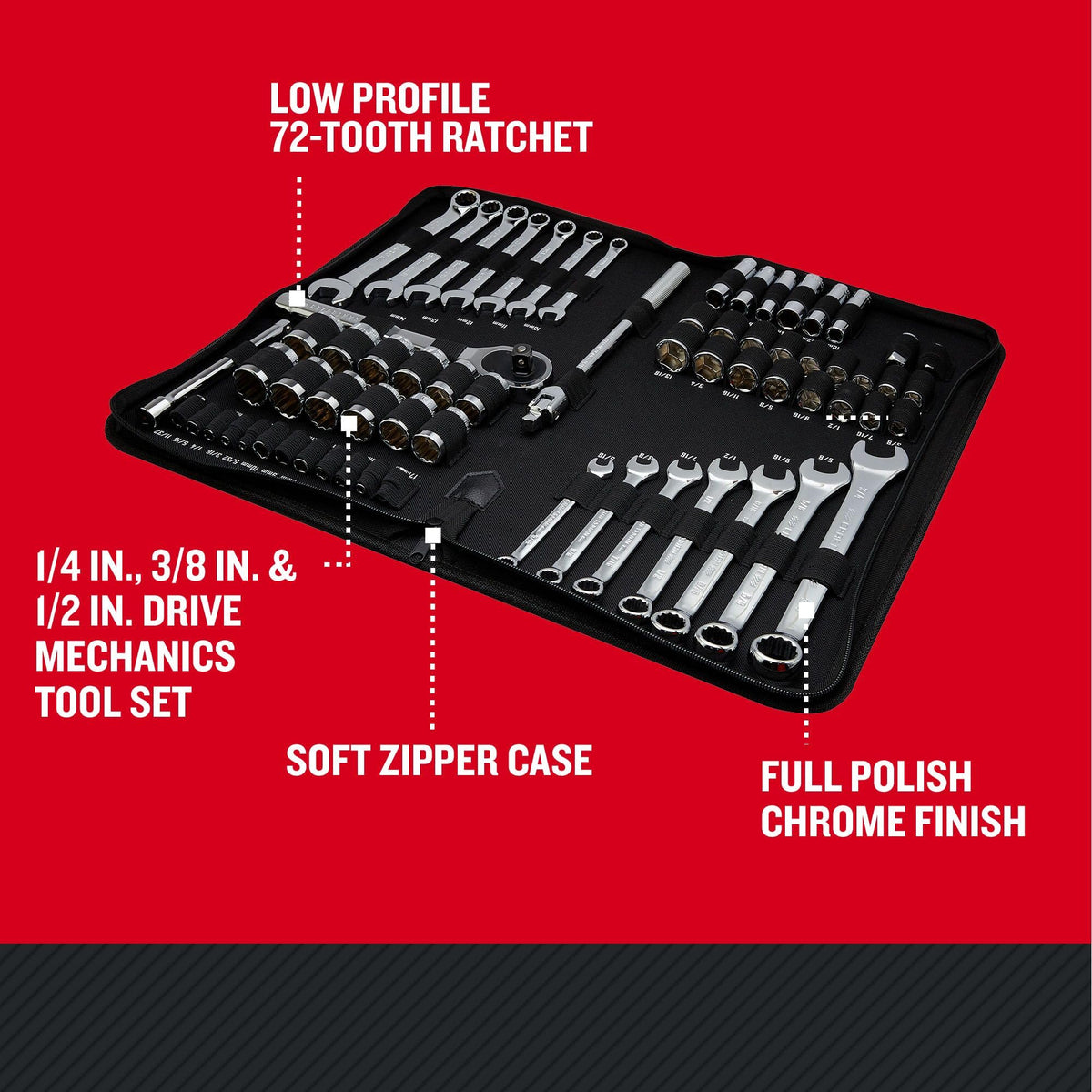 CRAFTSMAN 모바일 메카닉스 공구 세트 66 Piece (CMMT12120) 저프로필 라쳇 72톱니 2번 사진