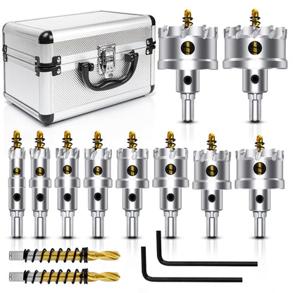 ASNOMY TCT 홀쏘 키트 12PCS 하드메탈 스테인리스 철판용 1번 사진
