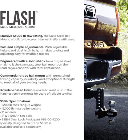 EQUALIZER Fastway Flash Solid Steel 49-00-5625 조절식 스틸 볼 마운트 6인치 드롭 2.5인치 섕크 3번 사진