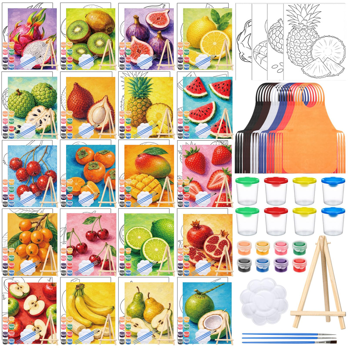 Sherr 프리드로잉 캔버스 페인팅 키트 140pcs 20세트 20번 사진