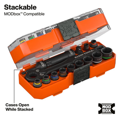 KLEIN TOOLS KNECT 임팩트 패스스루 소켓 세트 32피스 MODbox 케이스 7번 사진