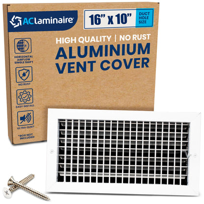 ACLAMINAIRE 알루미늄 싱글 디플렉션 조절식 에어 서플라이 레지스터 덕트 홀 장식 환기구 커버