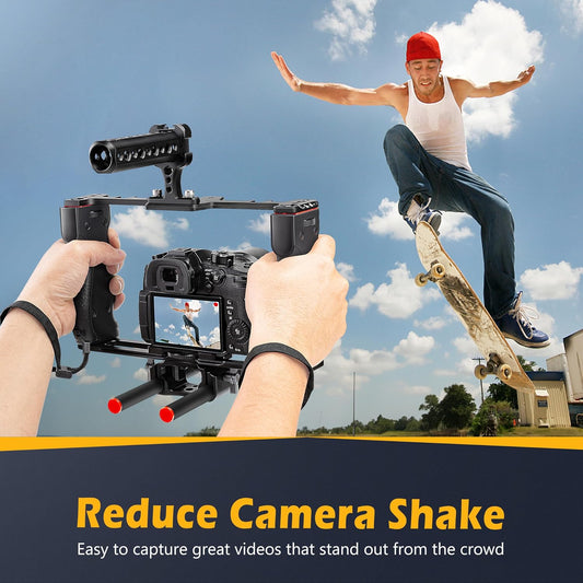 Zeadio DV-HDE-GE21 카메라 케이지 알루미늄 15mm 로드 가이드 탑핸들 아카타입 베이스 20kg 2번 사진