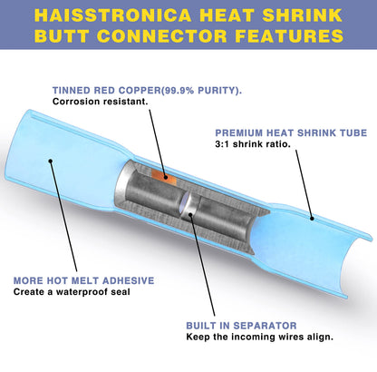 haisstronica 래칫 크림핑 툴 키트 HS-8327 히트슈링크 커넥터 280피스·200피스 와이어 스트리퍼 포함