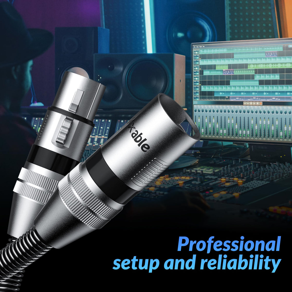 Kxable XLR 마이크 케이블 22AWG 순동선 고밀도 구리 브레이드 차폐 6번 사진