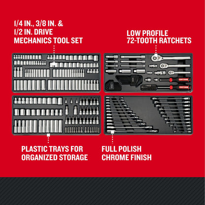 CRAFTSMAN 정비용 공구 세트 72T 라쳇 저프로파일 1/4 3/8 DR 소켓 렌치 풀세트 2번 사진