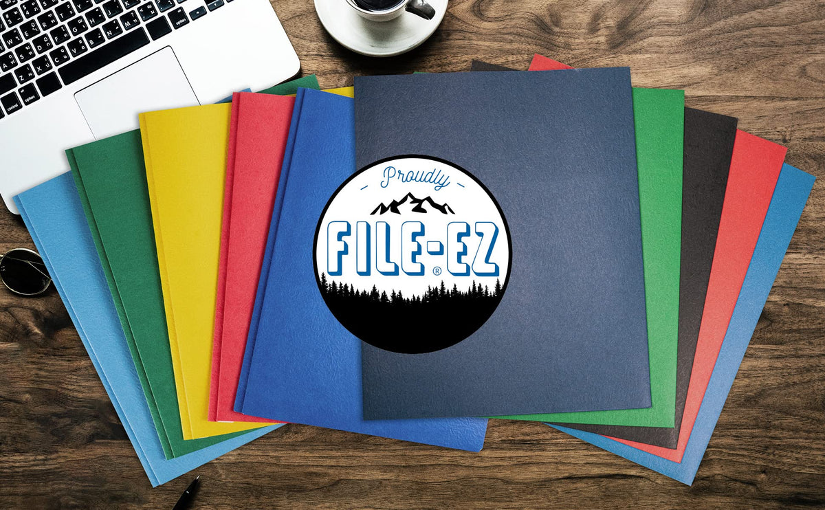 FILE-EZ 투포켓 폴더 텍스처드 페이퍼 레터 사이즈 8 1/2 x 11 인치 8번 사진