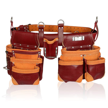TRUTUCH 가죽 공구벨트 세트 공구파우치 18포켓 목공 설비 전기 작업용 마룬 2000 9번 사진