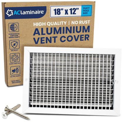 ACLAMINAIRE 알루미늄 싱글 디플렉션 조절식 에어 서플라이 레지스터 덕트 홀 장식 환기구 커버