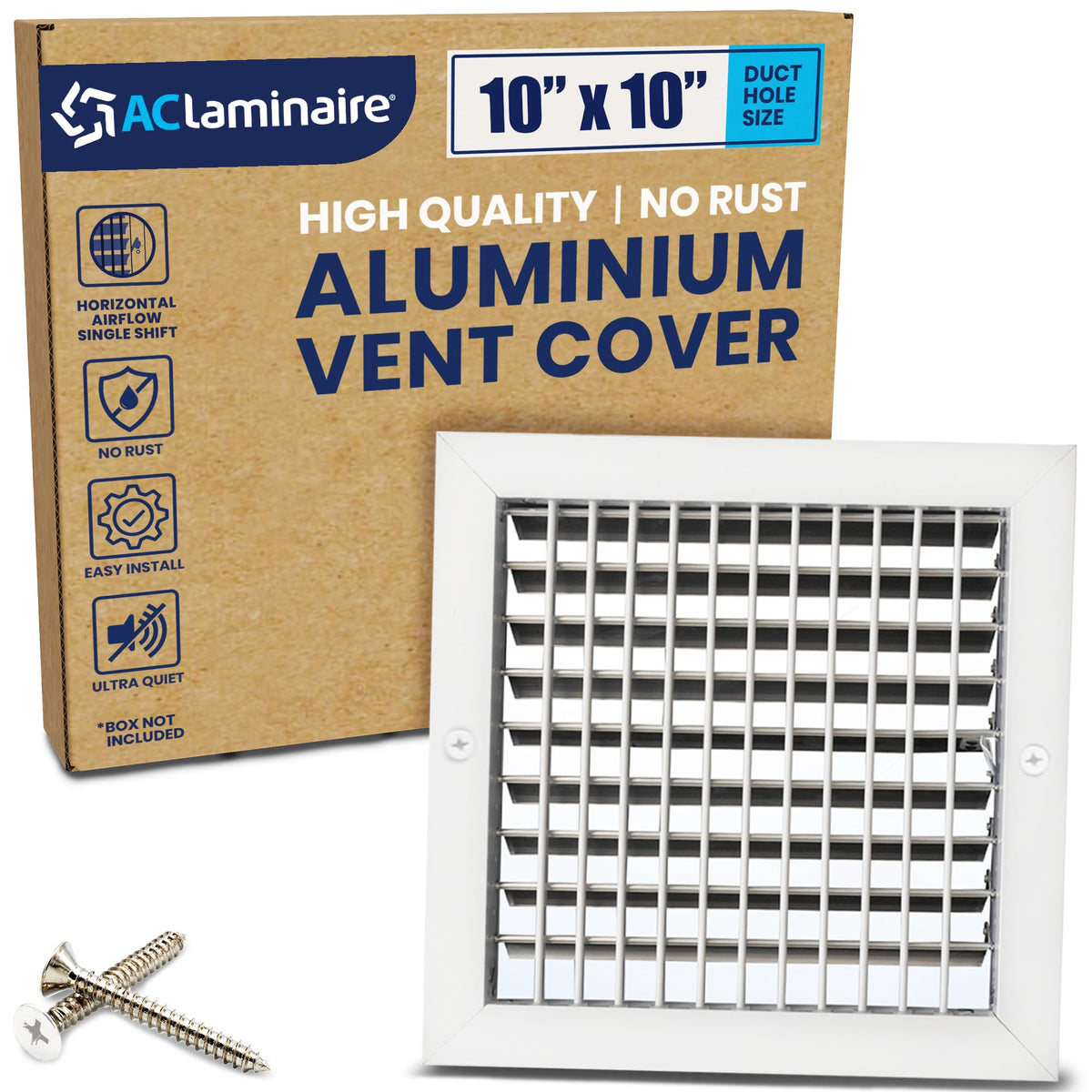 ACLAMINAIRE 알루미늄 싱글 디플렉션 조절식 에어 서플라이 레지스터 덕트 홀 장식 환기구 커버 18번 사진