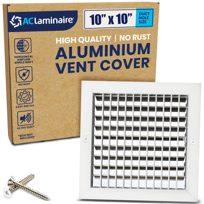 ACLAMINAIRE 알루미늄 싱글 디플렉션 조절식 에어 서플라이 레지스터 덕트 홀 장식 환기구 커버 18번 사진