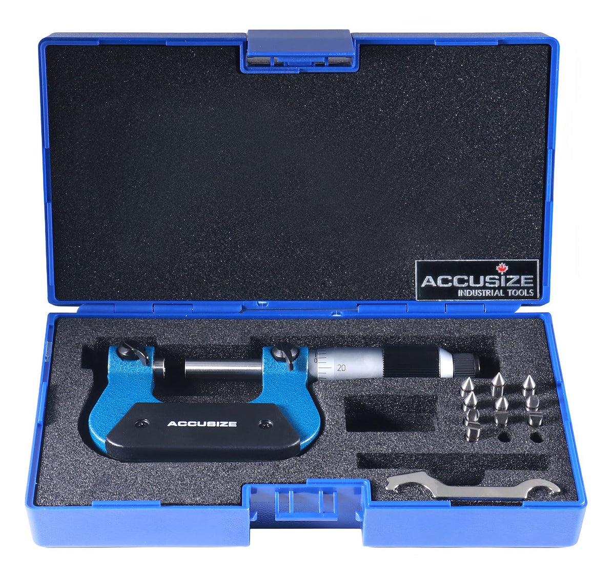 Accusize Industrial Tools 나사산 마이크로미터 0.0001" 0-1인치 1-2인치 5-6인치 1번 사진