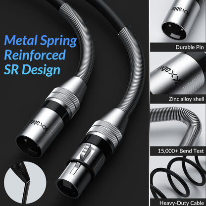 Kxable XLR 마이크 케이블 22AWG 순동선 고밀도 구리 브레이드 차폐 2번 사진