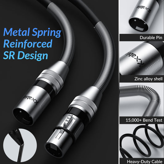 Kxable XLR 마이크 케이블 22AWG 순동선 고밀도 구리 브레이드 차폐 2번 사진