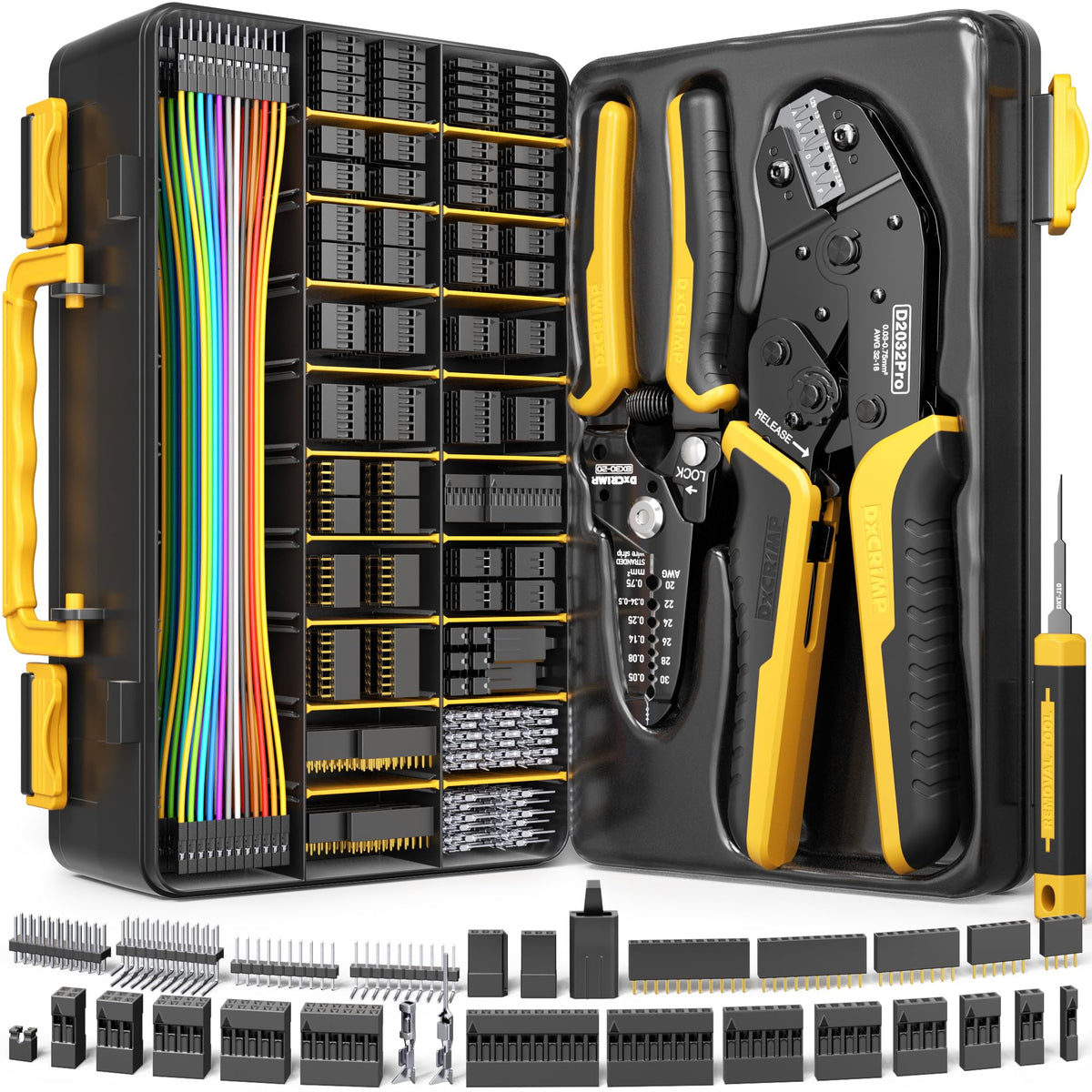 DxCRIMP 오픈 배럴 라챗 압착기 D1630M 30-16 AWG 13번 사진