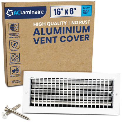 ACLAMINAIRE 알루미늄 싱글 디플렉션 조절식 에어 서플라이 레지스터 덕트 홀 장식 환기구 커버