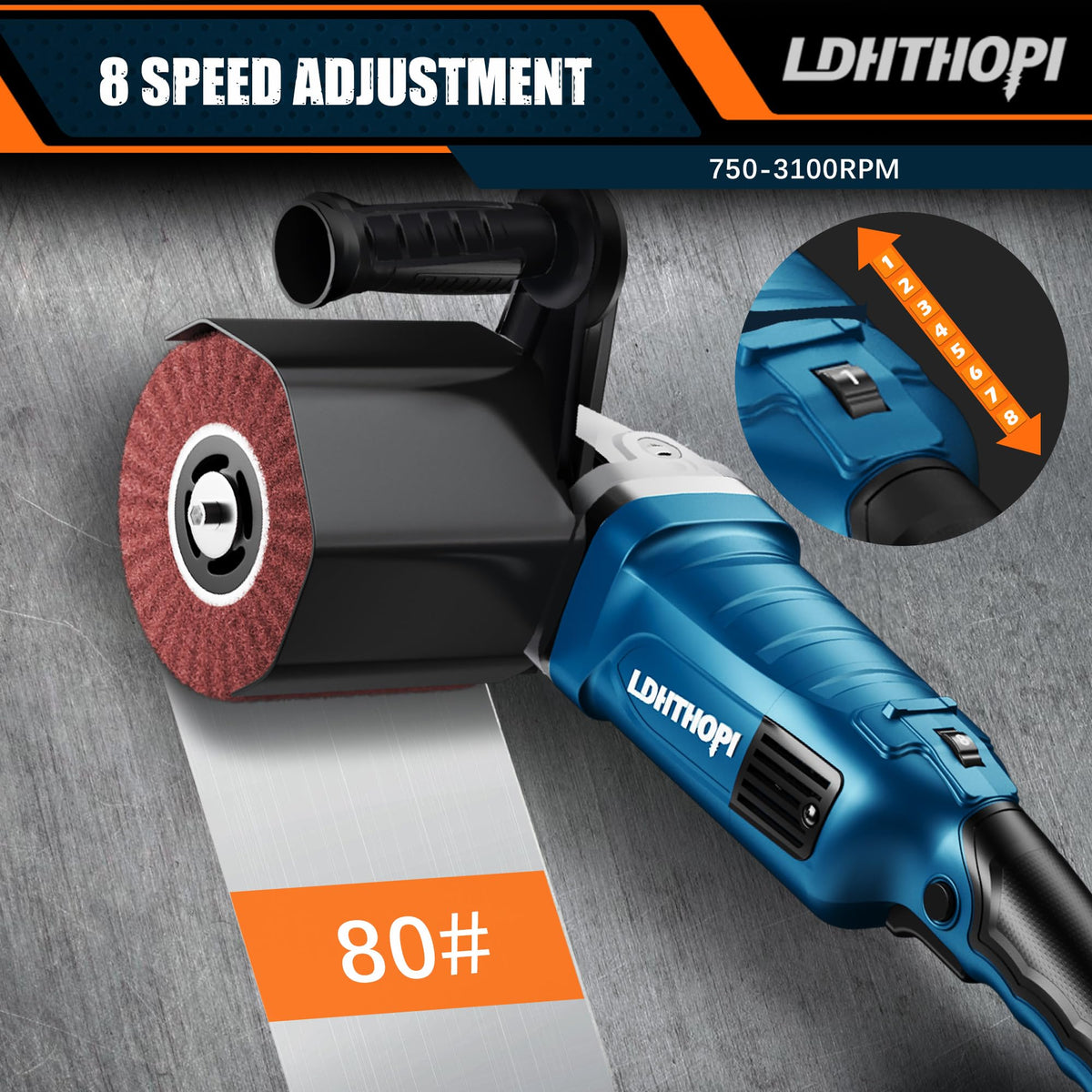 LDHTHOPI 1800W 버니싱 폴리싱 머신 스테인리스 비철금속 750-3100RPM 3번 사진