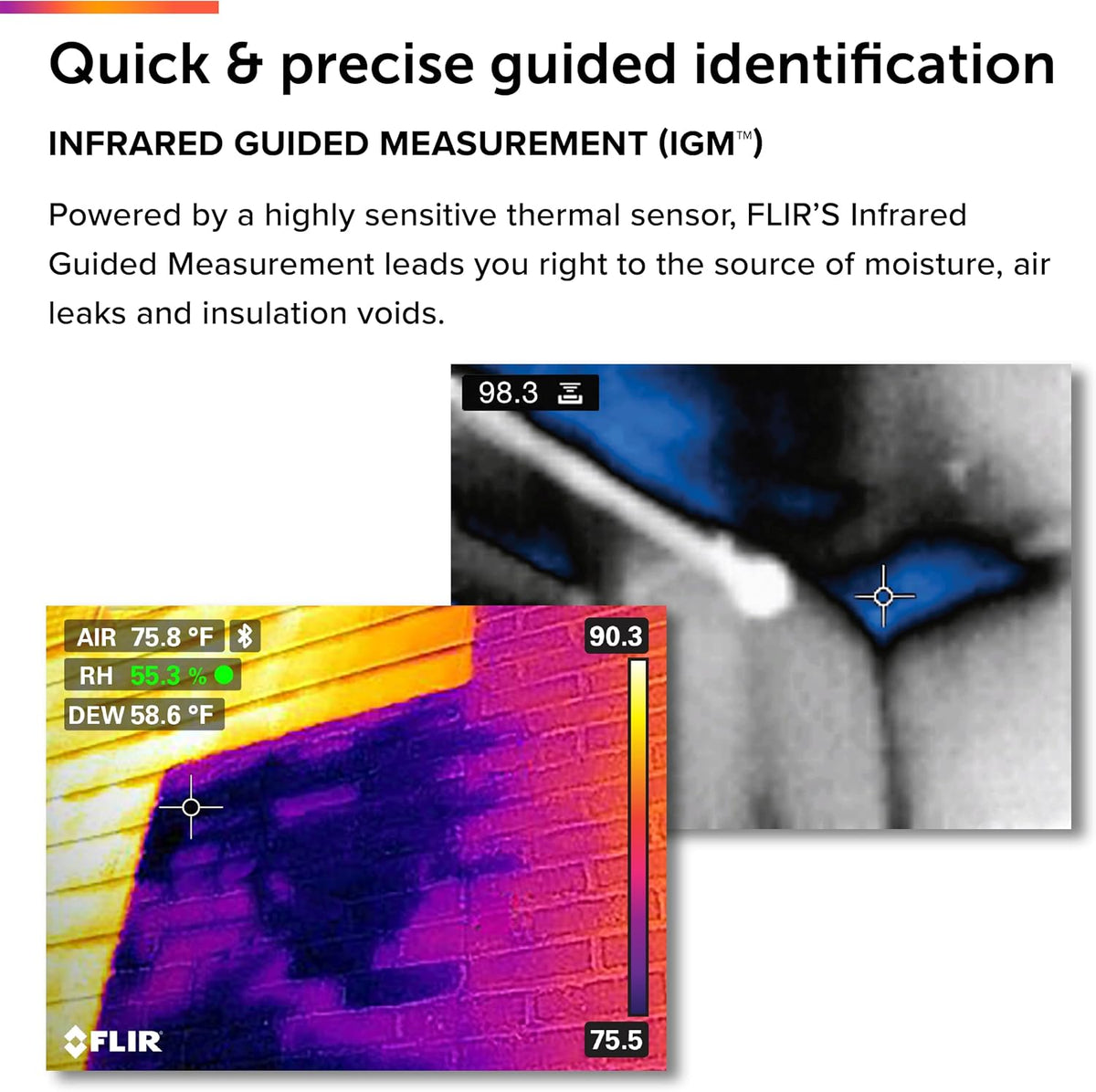 FLIR 수분계 MR160 적외선 열화상 수분 측정기 80x60 5번 사진