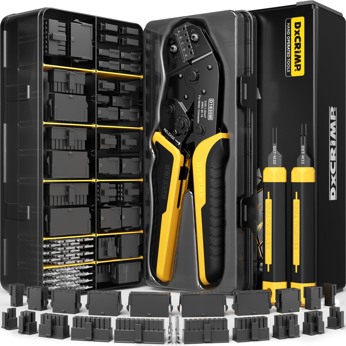 DxCRIMP 오픈 배럴 라챗 압착기 D1630M 30-16 AWG 14번 사진