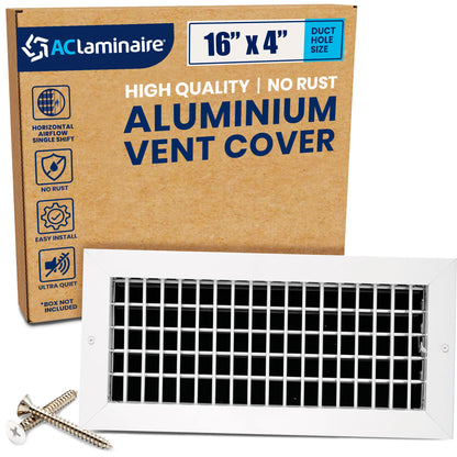 ACLAMINAIRE 알루미늄 싱글 디플렉션 조절식 에어 서플라이 레지스터 덕트 홀 장식 환기구 커버