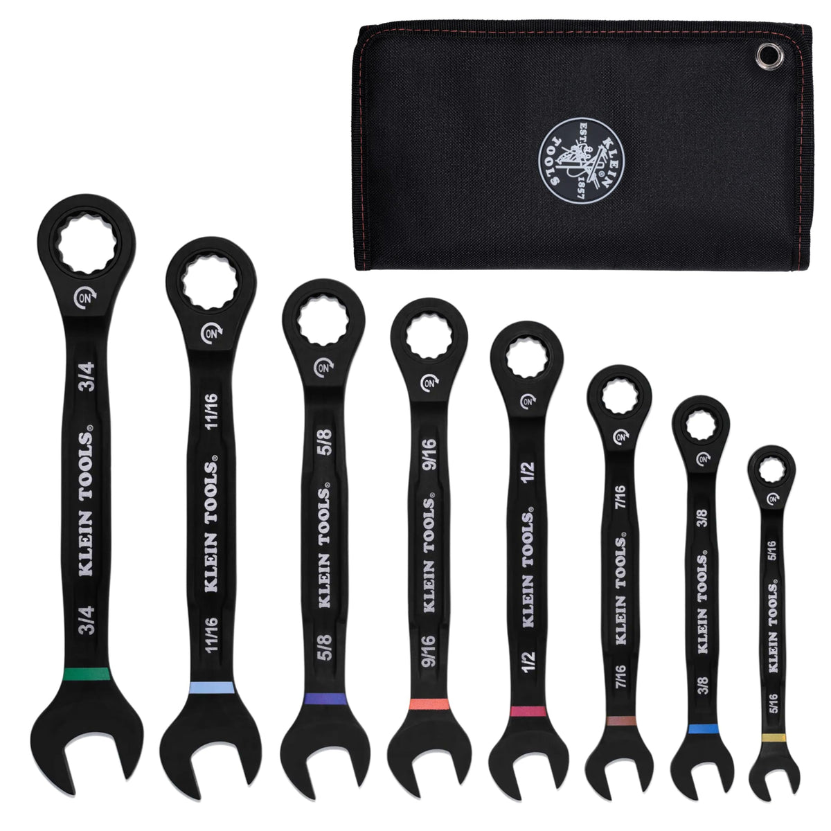 KLEIN TOOLS 라체팅 콤비네이션 렌치 세트 SAE 8피스 69408G 1번 사진
