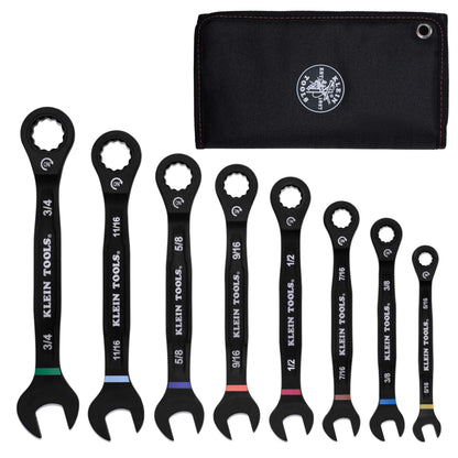 KLEIN TOOLS 라체팅 콤비네이션 렌치 세트 SAE 8피스 69408G 1번 사진