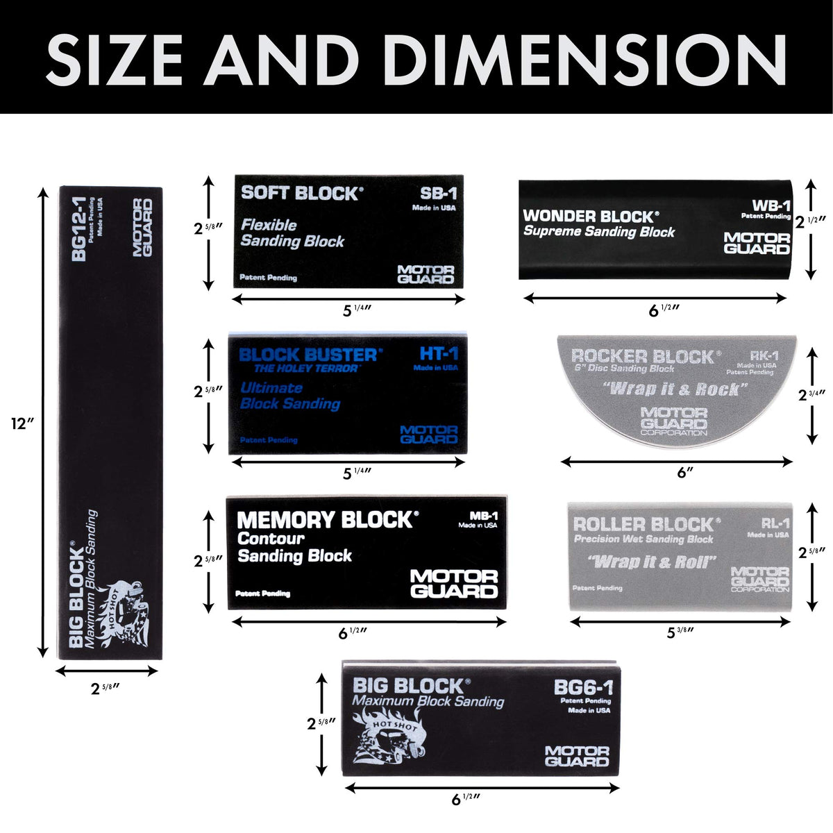 Motor Guard 샌딩블록 8종 세트 AP-3 8Pc 3번 사진