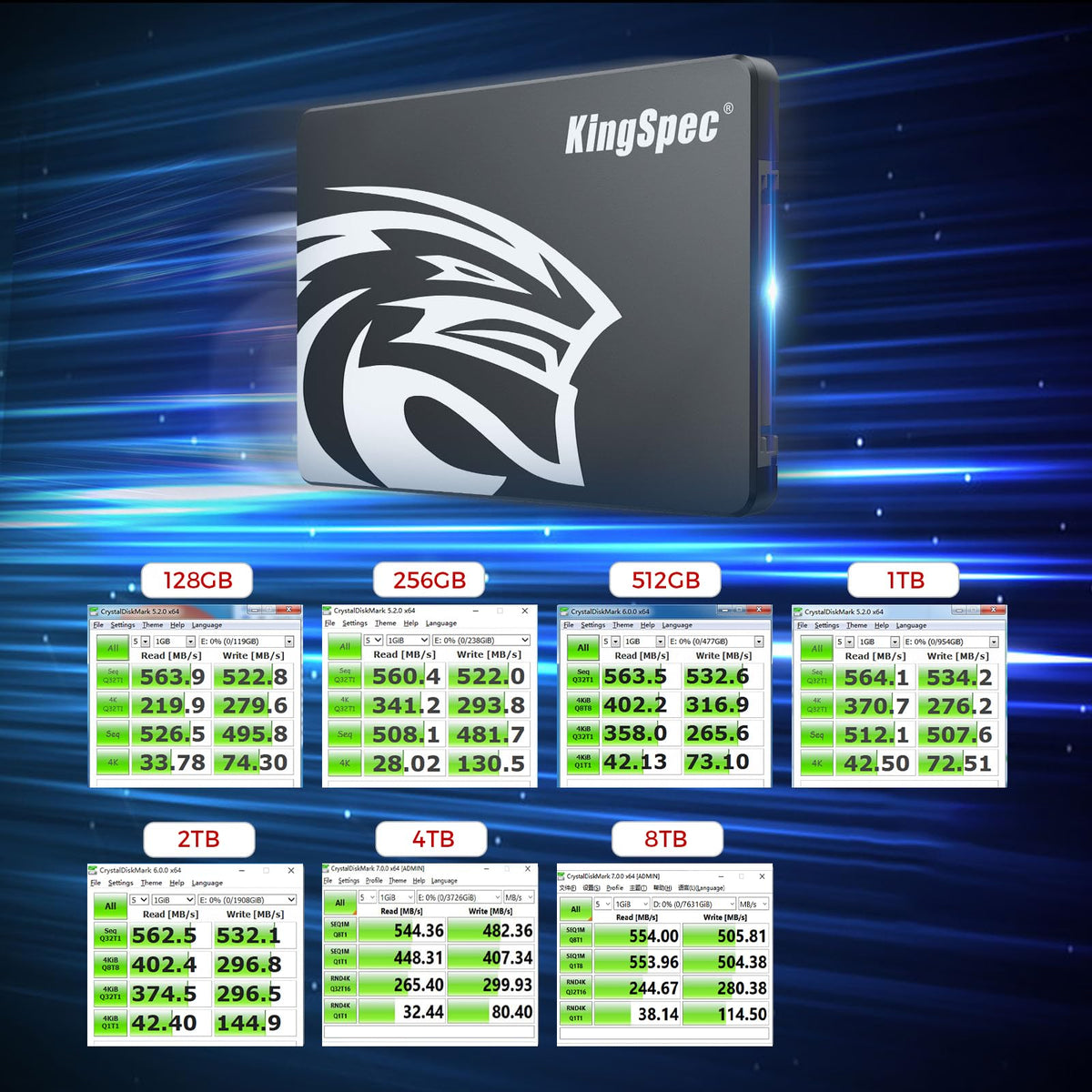 KingSpec 2.5인치 SATA III 내장 SSD 6Gb/s 3D NAND 550/520MB/s 3번 사진