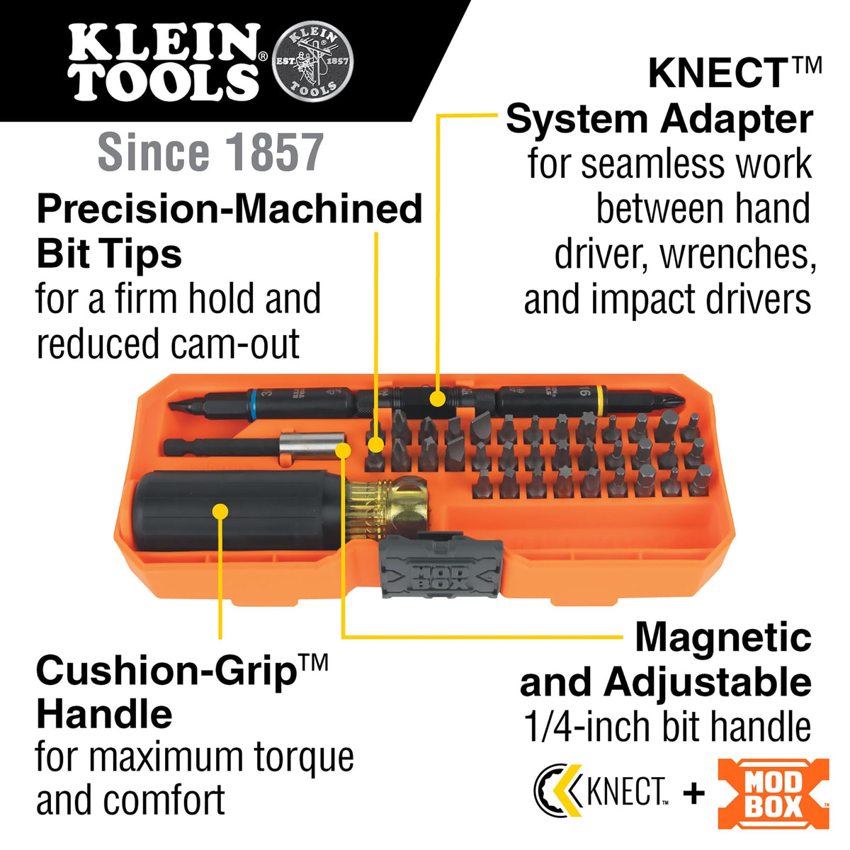 KLEIN TOOLS 32502HD KNECT 임팩트 스크루드라이버 소켓 세트 46피스 MODbox 케이스 2번 사진
