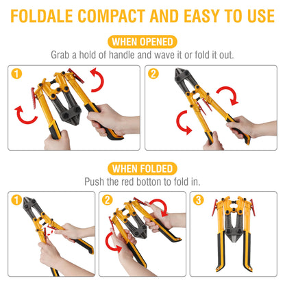 Olympia Tools 파워 그립 접이식 볼트 커터 CR-MO 경화강 헤드 4번 사진