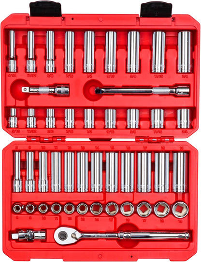 TEKTON 소켓 렌치 세트 46pcs 3/8인치 6각 5/16-3/4 8-19mm SKT15301 1번 사진