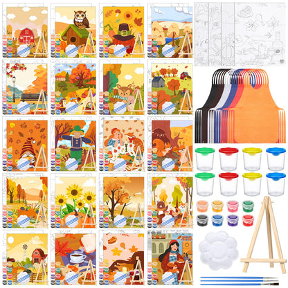 Sherr 프리드로잉 캔버스 페인팅 키트 140pcs 20세트 10번 사진