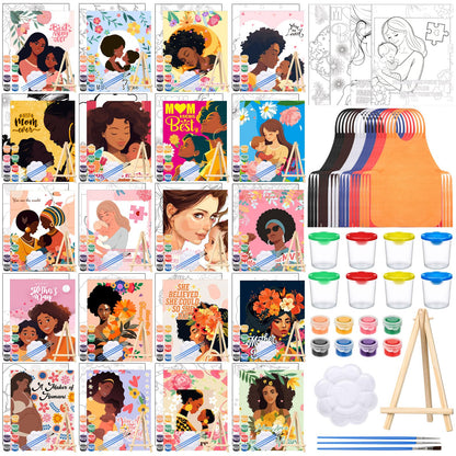 Sherr 프리드로잉 캔버스 페인팅 키트 140pcs 20세트 7번 사진