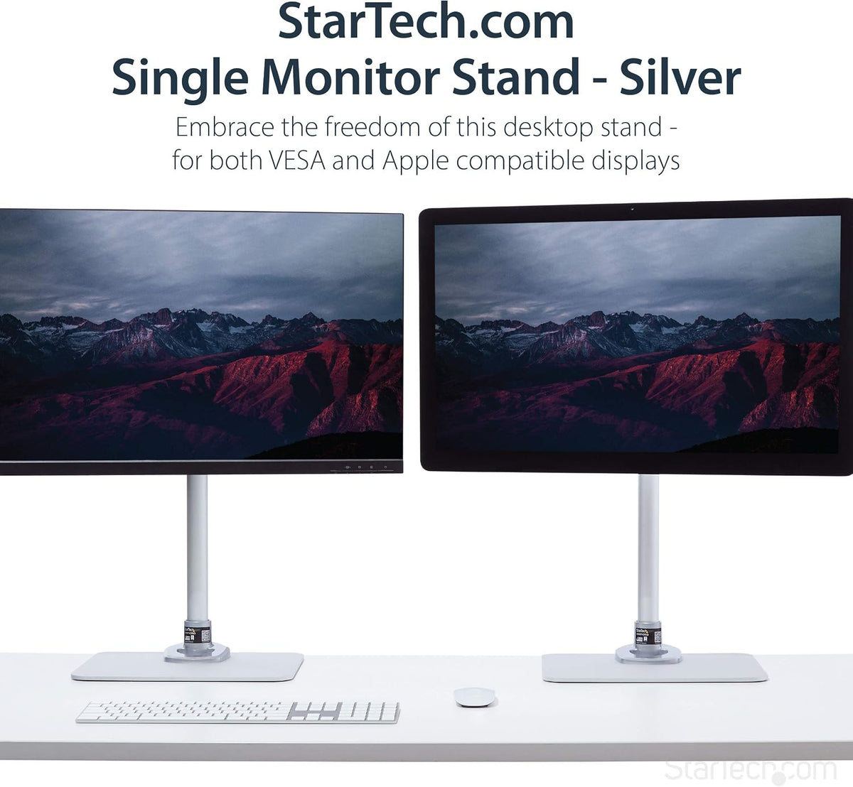 StarTech.com 싱글 모니터 스탠드 ARMPIVSTND 최대 34인치 14kg 실버 VESA 마운트 2번 사진