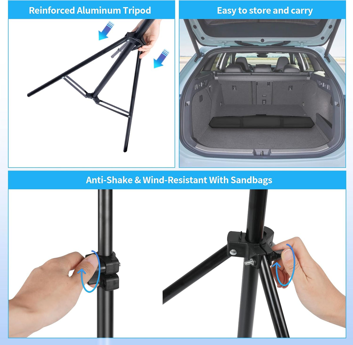 Hikpik 스튜디오 배경 삼각대 키트 10 x 7 FT 8번 사진