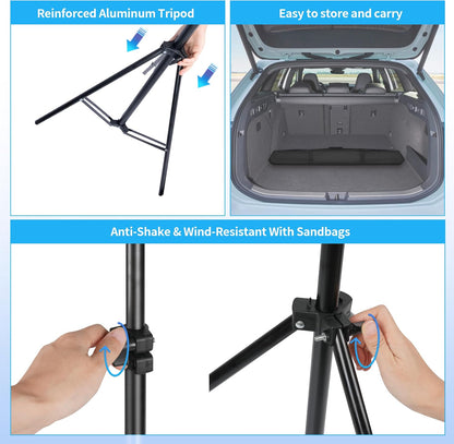 Hikpik 스튜디오 배경 삼각대 키트 10 x 7 FT 8번 사진