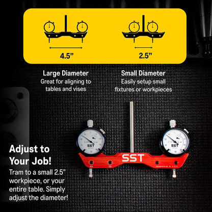 Stupid Simple Tools 미니 밀링 선반 트래밍 시스템 SST 직각 정렬 다이얼 게이지 3번 사진