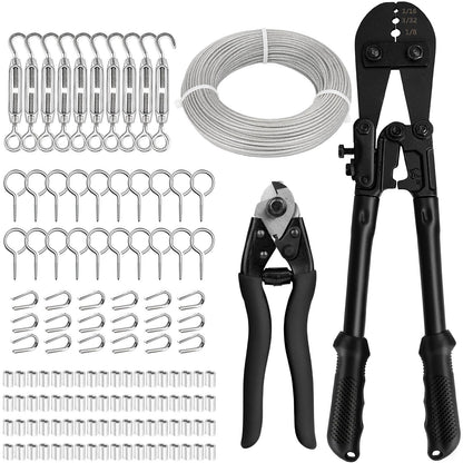 TooTaci 스테인리스 와이어 로프 키트 1/8인치 150피트 턴버클 포함 10번 사진