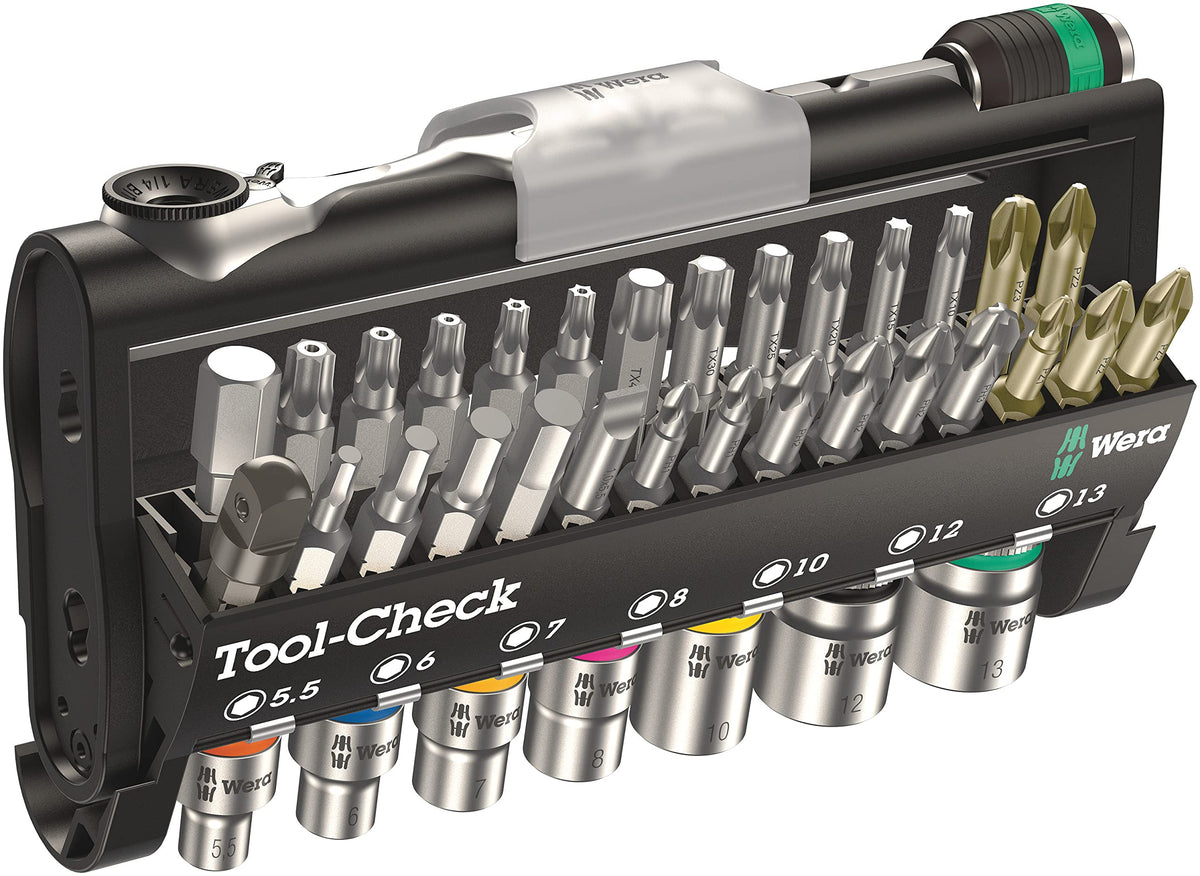 Wera Tool-Check 1 공구 세트 1/4인치 소켓 어댑터 포함 38피스 9번 사진